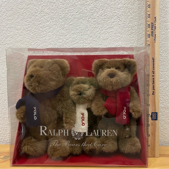 Vintage 2001 Ralph Lauren The Bears That Care Plush Bear RL Collection NOS - Picture 7 of 10